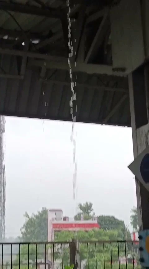 तमुरिया रेलवे स्टेशन पर अमृत की वर्षा हो रही है।
