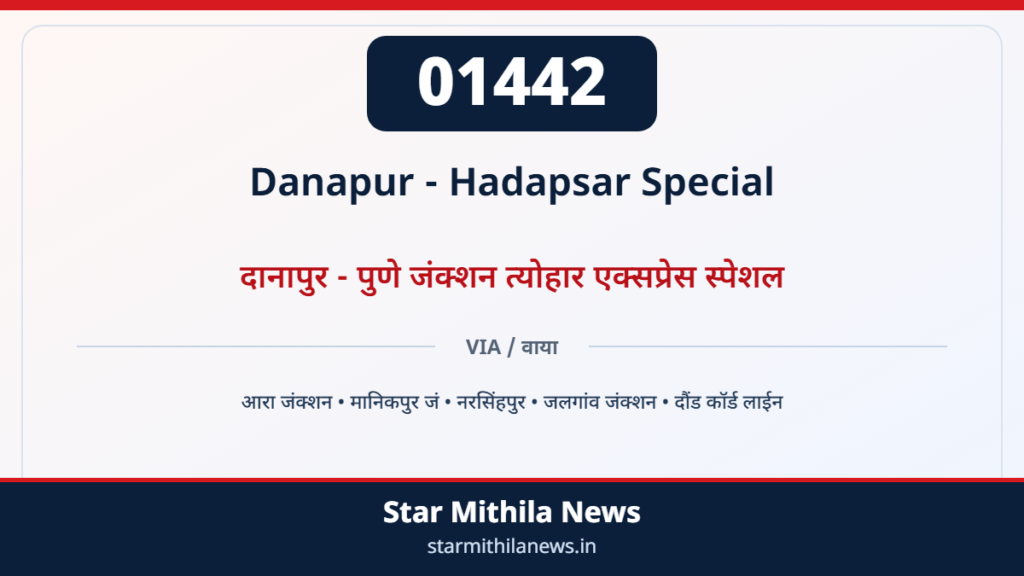 01442 दानापुर – पुणे जंक्शन त्योहार एक्सप्रेस स्पेशल — 2